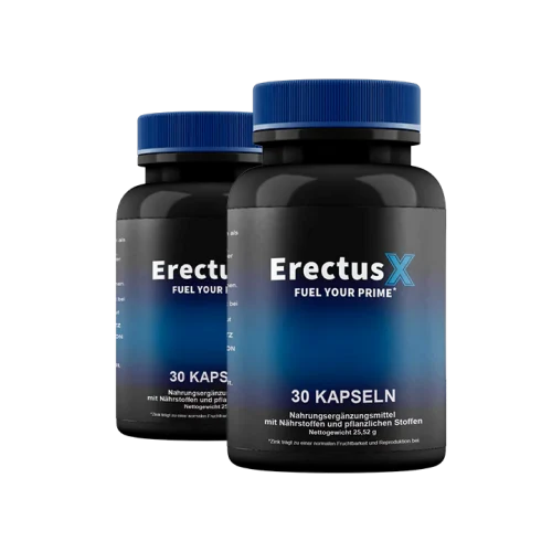 ErectusX 2 Flaschen Packung — Nahrungsergänzungsmittel für Männer mit Zink und Maca